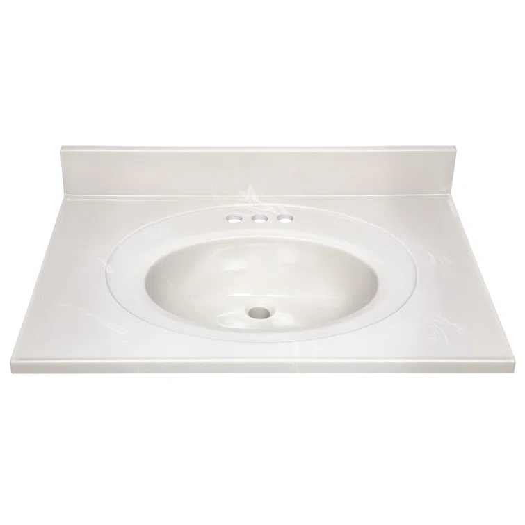 Cultured Marble Vanity Top with Backsplash