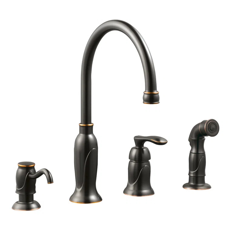 Alcott Hill® Alcott Hill® Helen Kitchen Faucet with Side Spray and Soap Dispenser