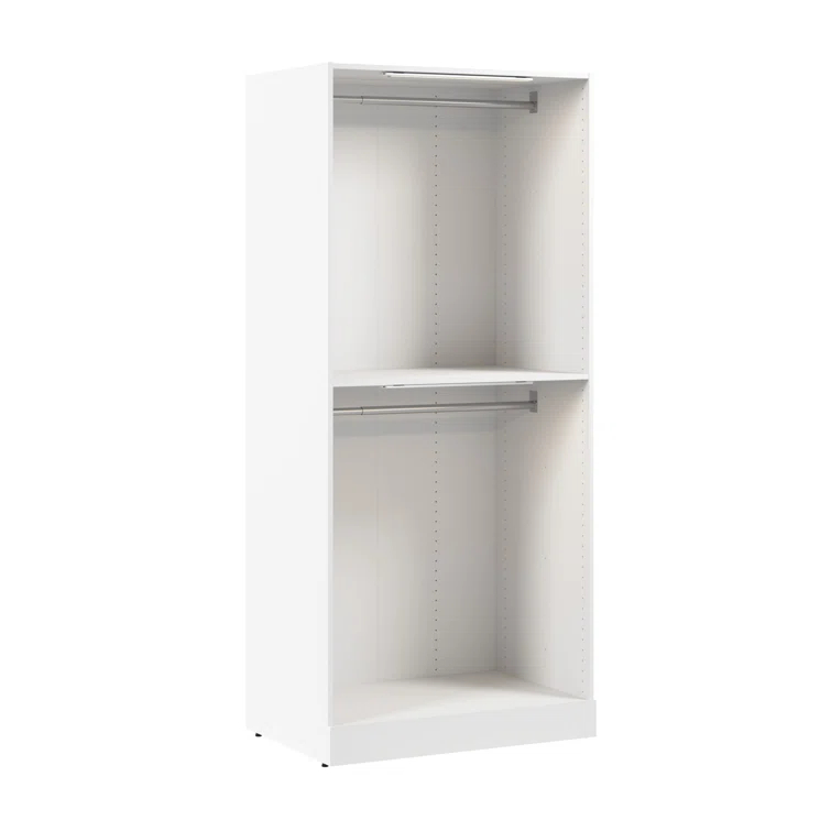 Florence 36W X 25D Modular Double Hanging Closet System Tower With LED Light