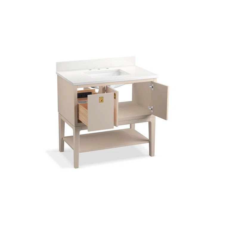 Seagrove By Studio McGee 36 in. Bathroom Vanity Cabinet With Sink And Quartz Top