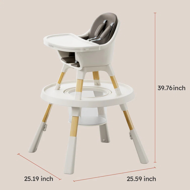 8-in-1 Convertible Baby Feeding Dining Chair with Removable Tray and Activity Center