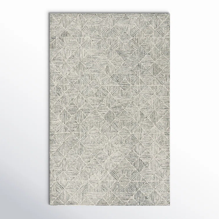SAFAVIEH Abstract Brock Geometric Area Rug, Green/Ivory, 5' x 8'
