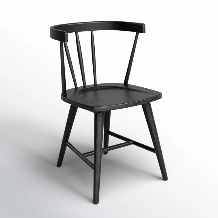 Black Oak Windsor Slat Back Side Chair
