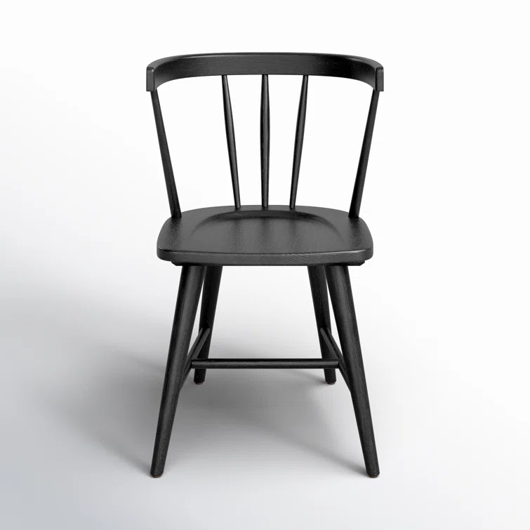 Black Oak Windsor Slat Back Side Chair