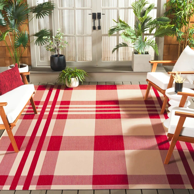 Courtyard Performance Plaid Rug