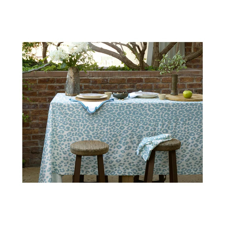 Cinder Leopard Print Linen Table Runner 16 x 108