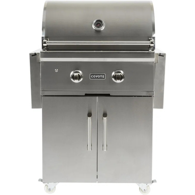 Coyote Grills 2 - Burner Countertop Gas Grill with Cabinet