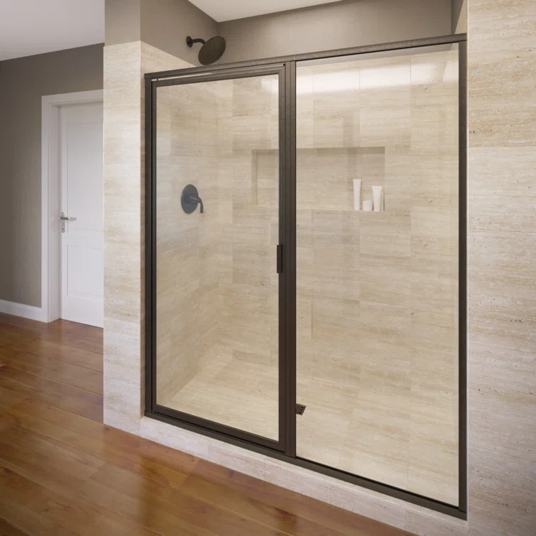 Deluxe 45" W x 72.13" H Framed Shower Door