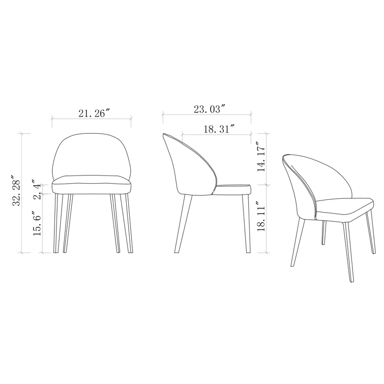 Dining Set w/ Marbleized Sintered Stone Top & 4 Curved Back Side Chairs