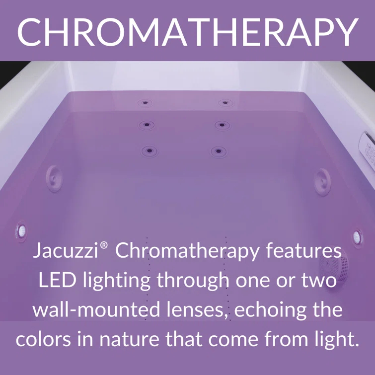 Solna™ Chromatherapy Whisper 72" x 42" Undermount Whirlpool Bathtub