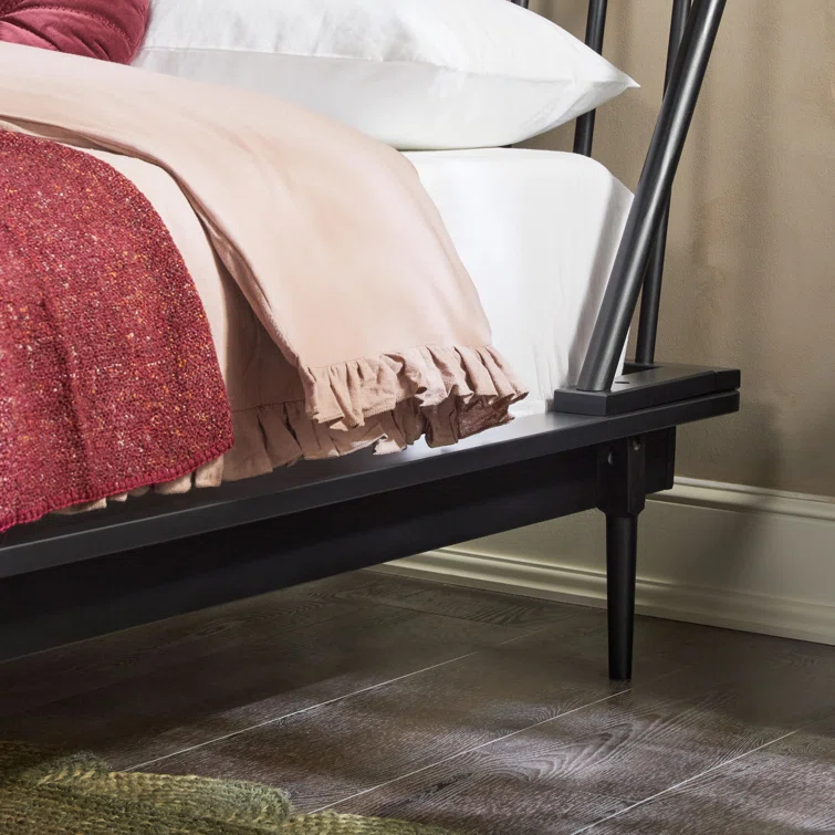 Henline Solid Wood Platform Spindle Bed