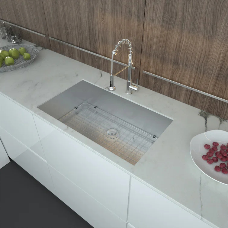 32 Inch Undermount Sink - 32"X19"X9" Undermount Stainless Steel Kitchen Sink 18 Gauge 9 Inch Deep Single Bowl Kitchen Sink Basin