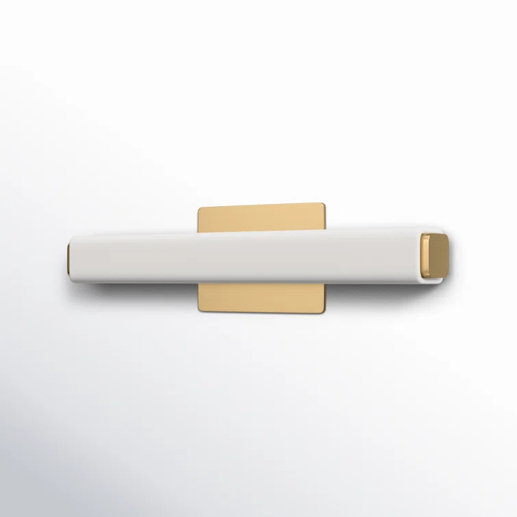 Vogue Transitional Brushed Brass LED Vanity Wall Light with Opal Glass