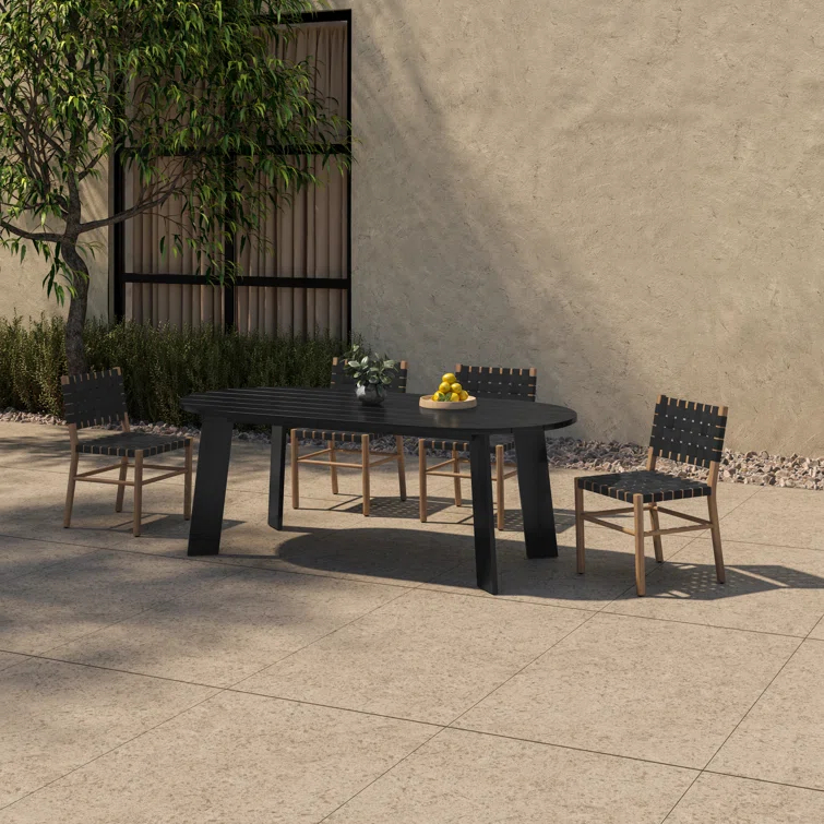 Pernelle 84'' Oval Outdoor Dining Table