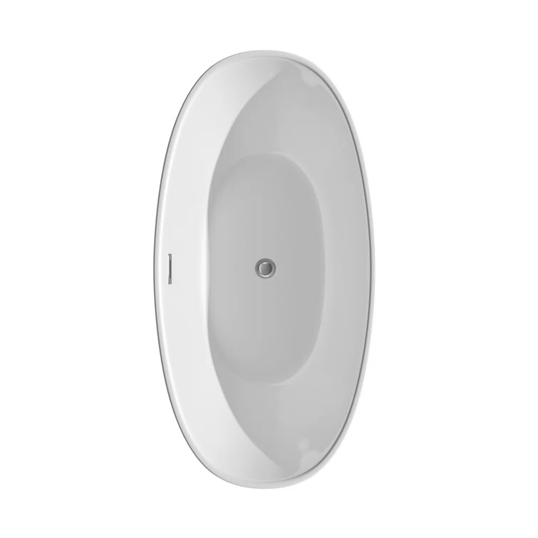 Dorrit 60" x 32" Freestanding Soaking Acrylic Bathtub with Faucet