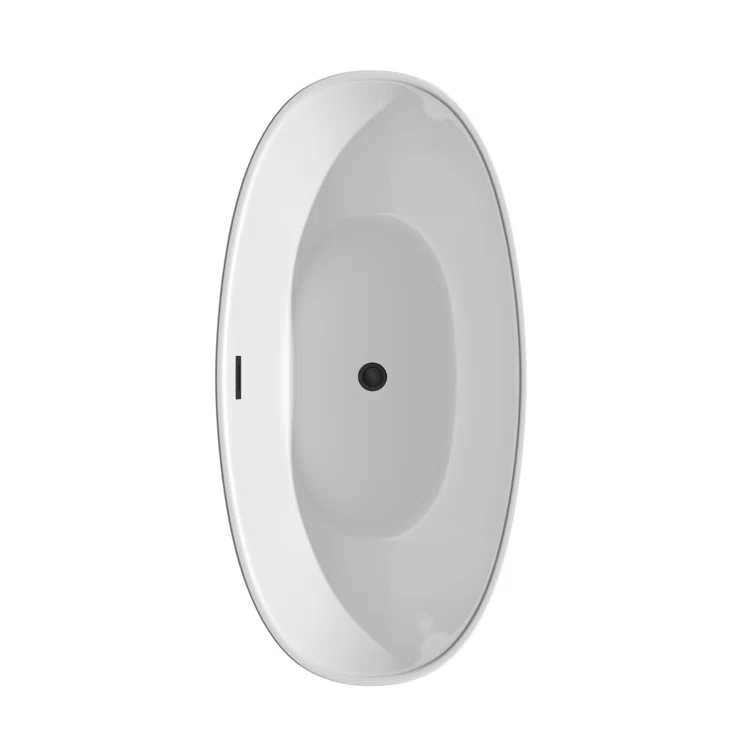 Dorrit 60" x 32" Freestanding Soaking Acrylic Bathtub with Faucet
