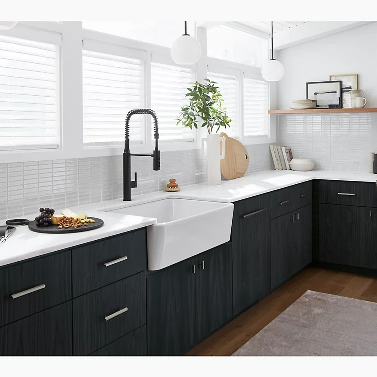 Ironridge 34" Undermount Single-Bowl Farmhouse Cast Iron Kitchen Sink with Apron Front