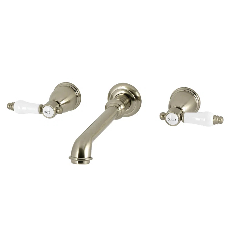 Kingston Brass Heirloom Two-Handle 3-Hole Wall Mount Roman Tub Faucet