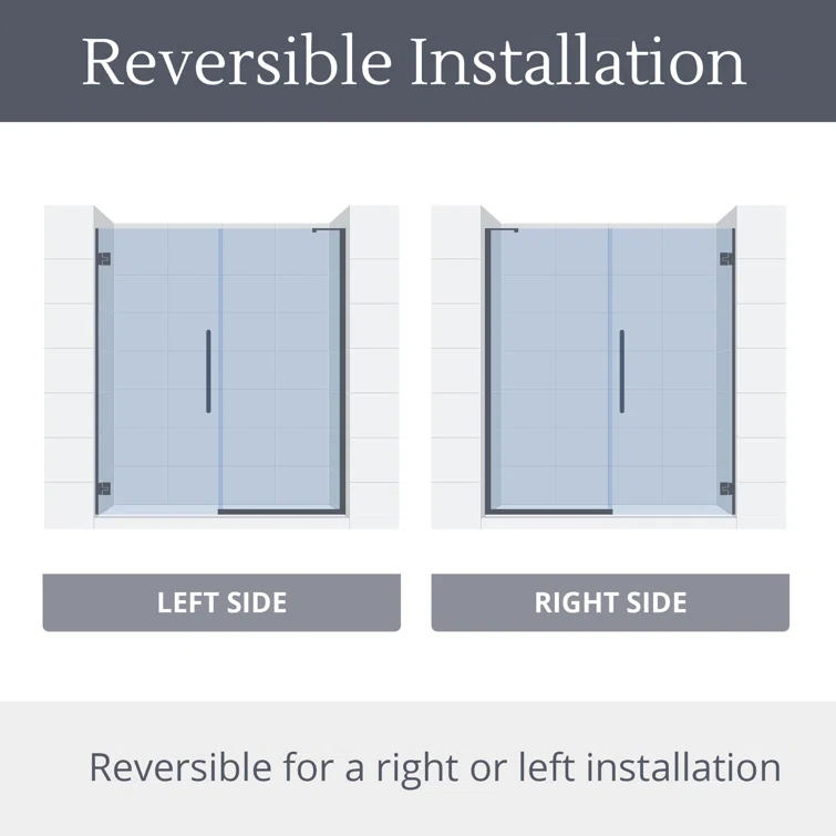 DreamLine Alliance Pro BG 56-60 in. W x 70 3/8 in. H Semi-Frameless Sliding Shower Door