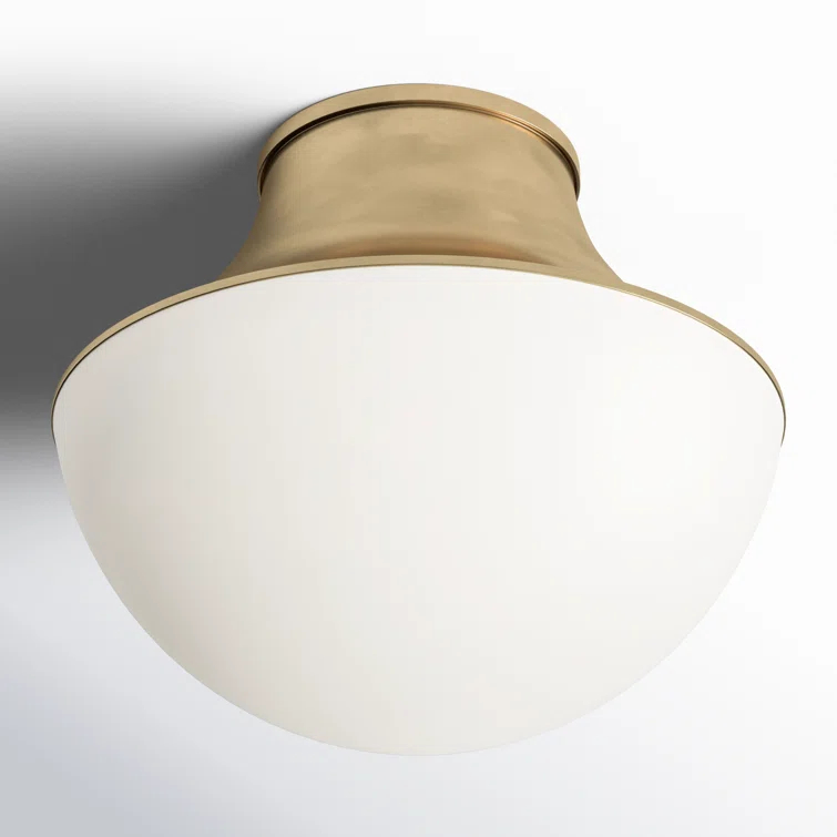 Alistair Single Light Glass Flush Mount