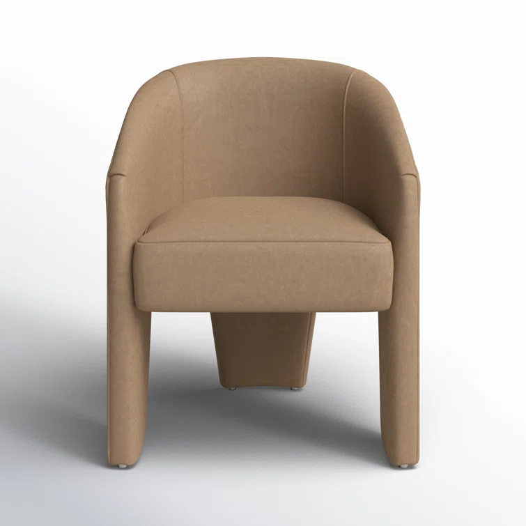 Palermo Nude Contemporary Leather Upholstered Arm Chair