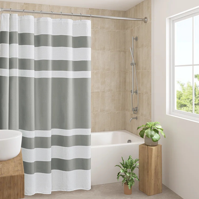 Striped Single Shower Curtain