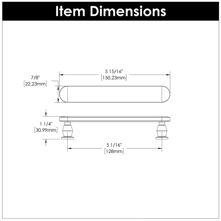 Brushed Golden Brass Modern Handle Bar Pull