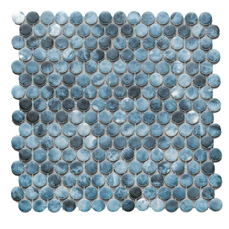 Eterna Penny 12"x12" Recycled Glass Mosaic Tile