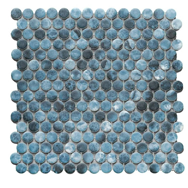 Eterna Penny 12"x12" Recycled Glass Mosaic Tile