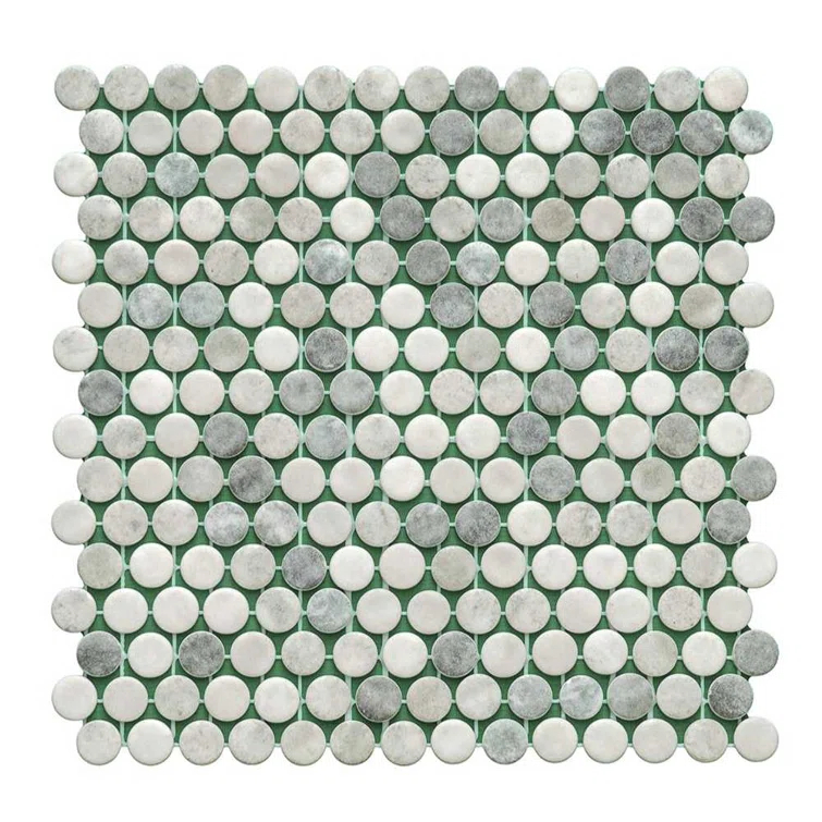 Eterna Penny 12"x12" Recycled Glass Mosaic Tile