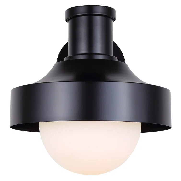 BAYLOR 1 Light Outdoor Lantern, Black Finish