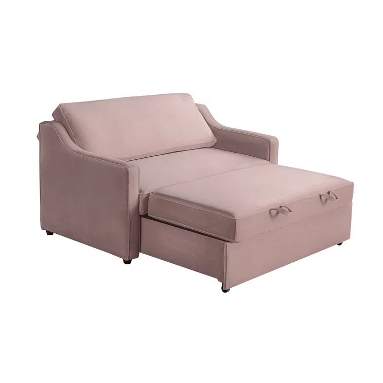 Serta Juliette 62.2'' Full Convertible Sofa w/ Velvet Upholstery