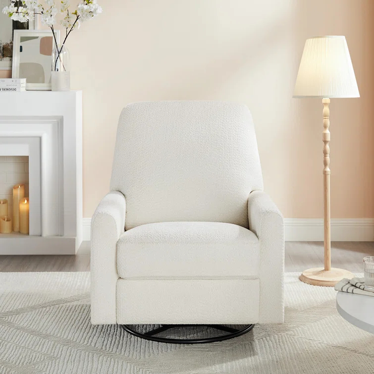 31.5 Inch Boucle Swivel Glider Power Recliner