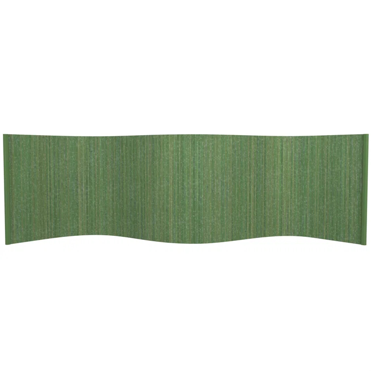 2 ft. Short Bamboo Wave Screen - Distressed Green