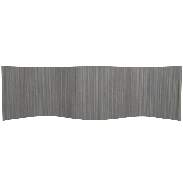 Red Lantern 2 ft. Short Bamboo Wave Screen - Grey