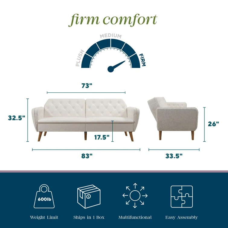 Tallulah Memory Foam Futon