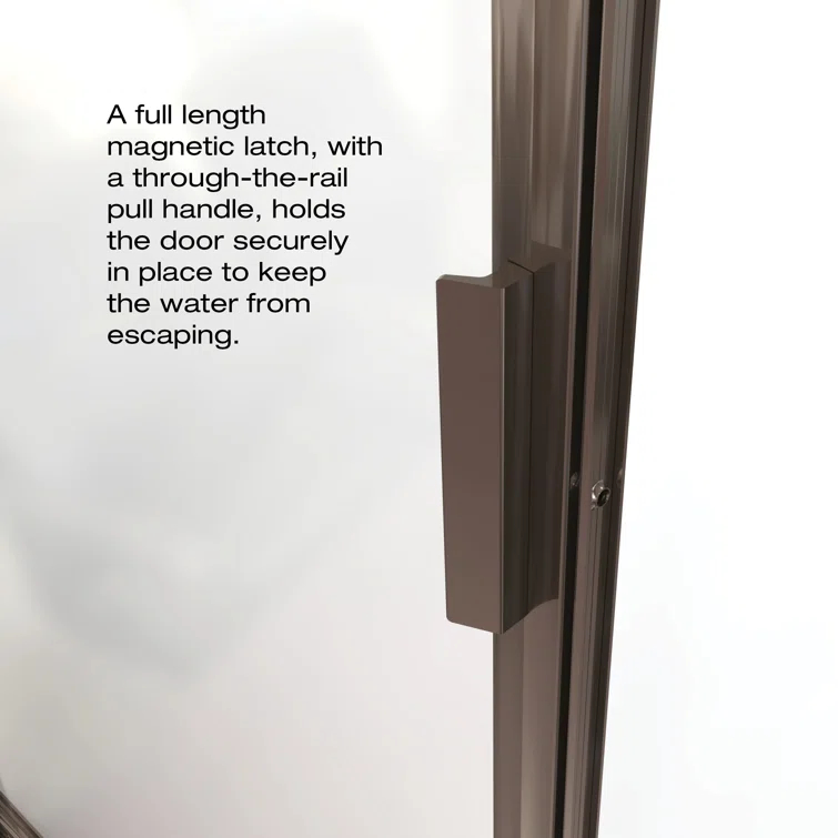 Deluxe 45" W x 72.13" H Framed Shower Door