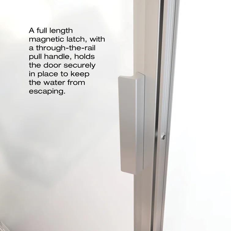 Deluxe 46" x 68.63" Pivot Framed Shower Door