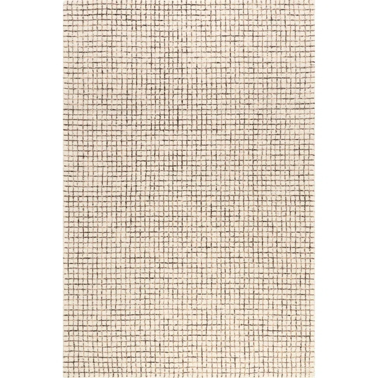 Katasha Checked Wool Area Rug