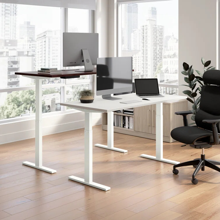 Bush Business Furniture Move 60 Series Height Adjustable L Shaped Standing Desk