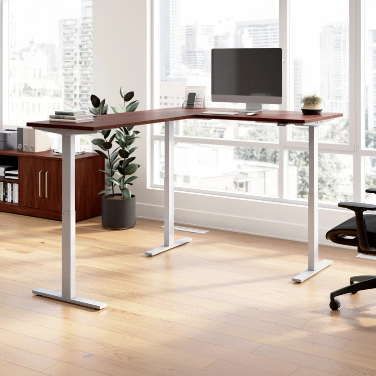 Bush Business Furniture Move 60 Series Height Adjustable L Shaped Standing Desk