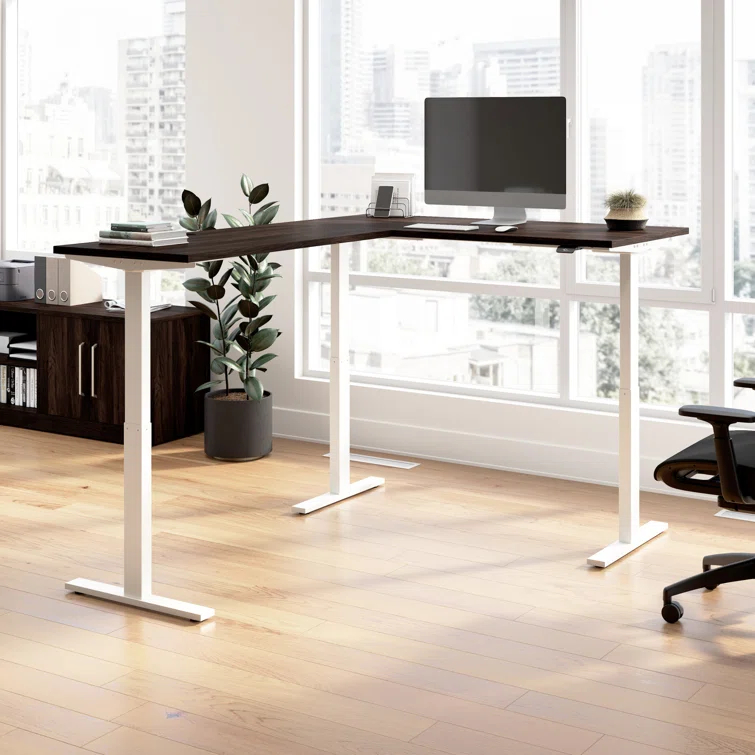 Bush Business Furniture Move 60 Series Height Adjustable L Shaped Standing Desk