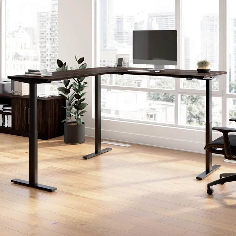 Bush Business Furniture Move 60 Series Height Adjustable L Shaped Standing Desk