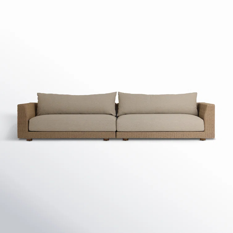Sylvan Beige Woven Frame 2-Piece Outdoor Sectional