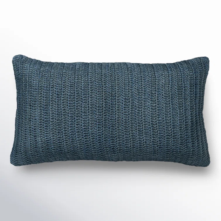 Nakeya Knitted Linen Throw Pillow