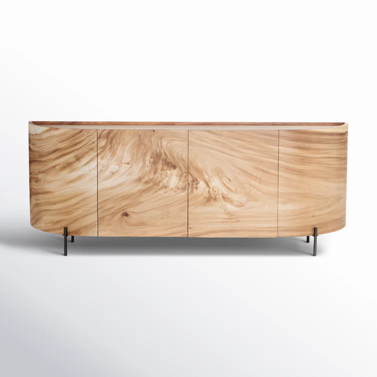 Lunas 77'' Gold Guanacaste Modern Sideboard
