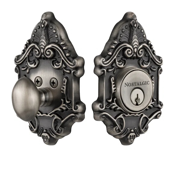 Nostalgic Warehouse Victorian Plate Single Cylinder Deadbolt
