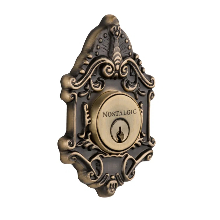 Nostalgic Warehouse Victorian Plate Single Cylinder Deadbolt