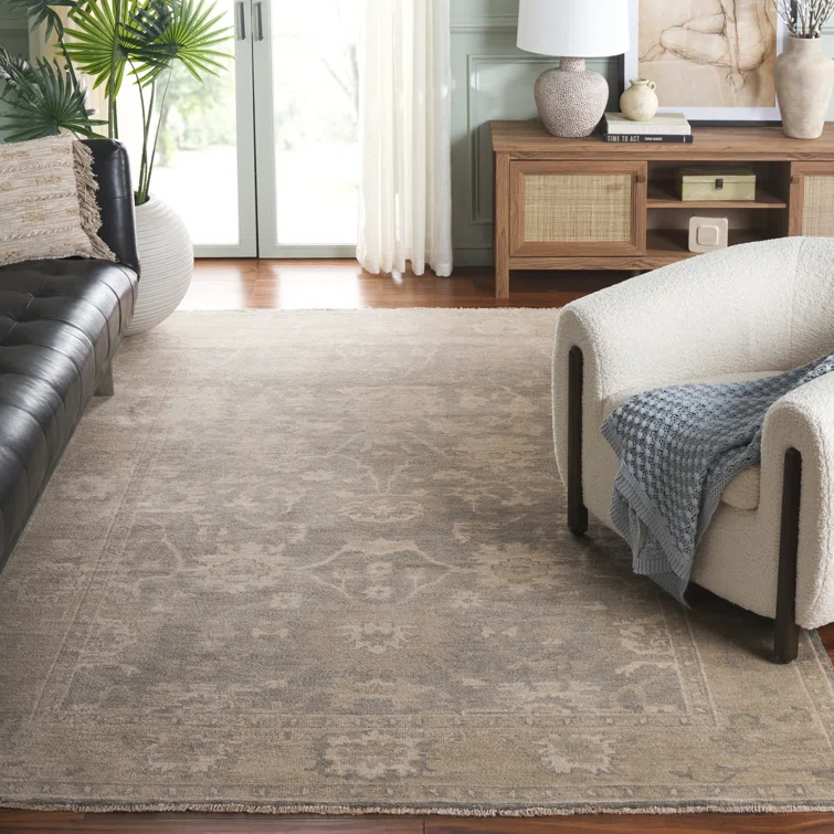 Oushak Hand Knotted Wool Oriental Rug