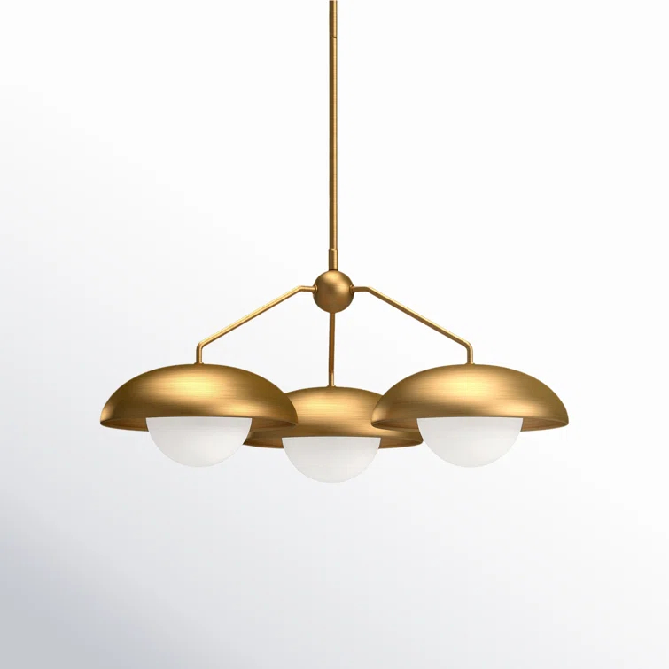 Alessia 3 Light Metal Sphere Chandelier